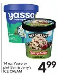 Pete's Fresh Market Yasso or pint Ben & Jerry's ice cream offer