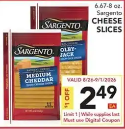 Pete's Fresh Market Sargento cheese slices offer