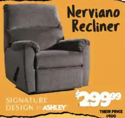 Big Lots Signature Design by Ashley Nerviano Recliner offer