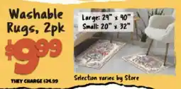 Big Lots Washable Rugs, 2pk offer