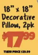 Big Lots Decorative Pillow offer