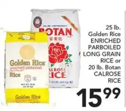 Pete's Fresh Market Golden Rice enriched parboiled rice or Botan Calrose rice offer
