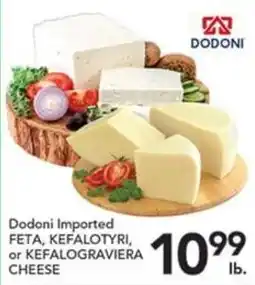 Pete's Fresh Market Dodoni Imported Feta, Kefalotyri, or Kefalograviera Cheese offer