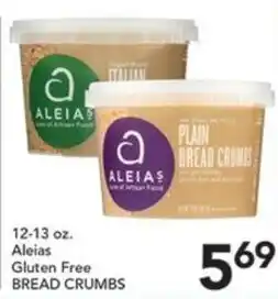 Pete's Fresh Market Aleias plain bread crumbs offer