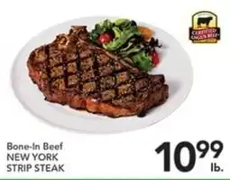 Pete's Fresh Market Bone-In Beef New York Strip Steak offer