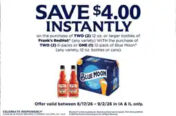 Pete's Fresh Market Frank's RedHot offer