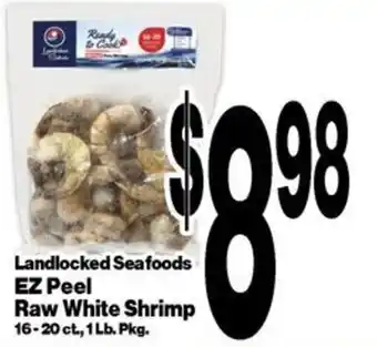 Landlocked Seafoods EZ Peel Raw White Shrimp