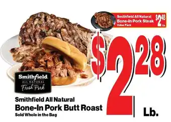 Smithfield all natural bone-in pork butt roast