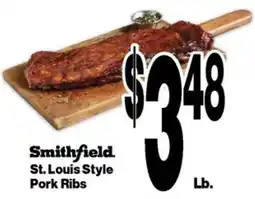 Super Saver Smithfield St. Louis Style Pork Ribs offer