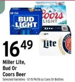 Miller Lite, Bud Or Coors Beer