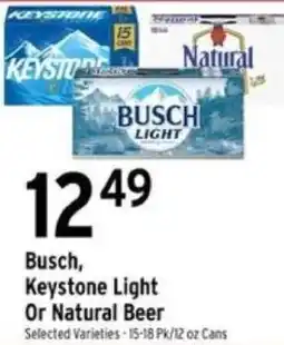Brookshire's Busch, Keystone Light Or Natural Beer offer