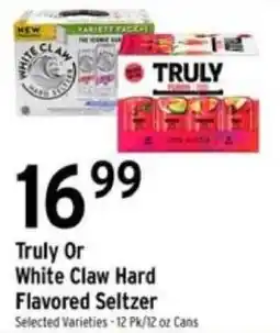 Brookshire's Truly Or White Claw Hard Flavored Seltzer offer