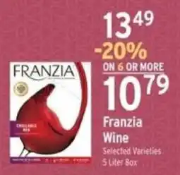 Brookshire's Franzia Wine offer