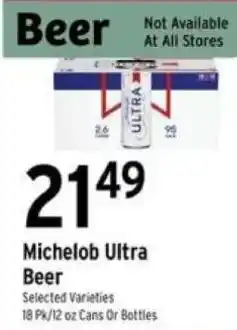 Brookshire's Michelob Ultra Beer offer
