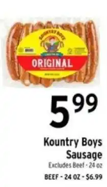 Brookshire's Kountry Boys Sausage offer
