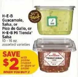 H-E-B H-E-B Guacamole, Salsa, or Pico de Gallo, or H-E-B Mi Tienda Salsa offer