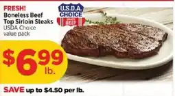 H-E-B Usda choice boneless beef top sirloin steaks offer