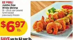 H-E-B Ez peel jumbo raw white shrimp offer