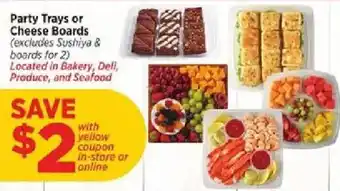 Party Trays or Cheese Boards