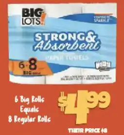 Big Lots Big Lots strong & absorbent paper towels offer