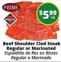 Rancho Markets Heretford Beef Beef Shoulder Clod Steak offer