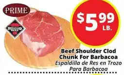 Rancho Markets Prime Beef Shoulder Clod Chunk For Barbecue offer