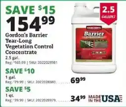 Rural King Gordon's Barrier Year-Long Vegetation Control Concentrate offer