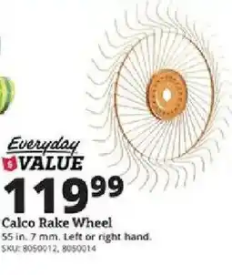 Rural King Calco Rake Wheel offer