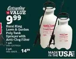 Rural King Rural King Lawn & Garden Poly Tank Sprayer with Anti-Clog Filter offer