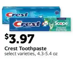 Fareway Crest toothpaste offer