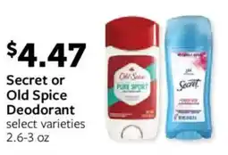 Fareway Secret or Old Spice Deodorant offer