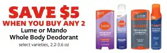 Lume or Mando Whole Body Deodorant