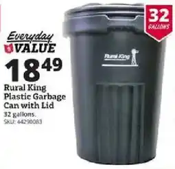 Rural King Rural King plastic garbage can with lid offer