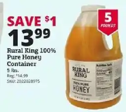 Rural King Rural King 100% Pure Honey offer