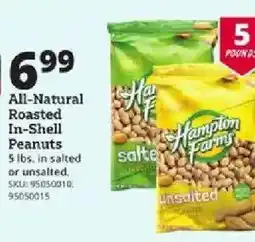 Rural King All-Natural Roasted In-Shell Peanuts offer