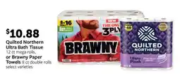 Fareway Quilted Northern Ultra Bath Tissue or Brawny Paper Towels offer