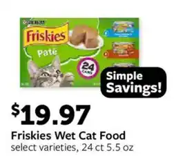 Fareway Friskies Wet Cat Food offer