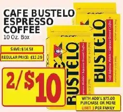 Fine Fare Cafe Bustelo espresso coffee offer