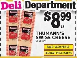 Fine Fare Thumann's Swiss Cheese offer