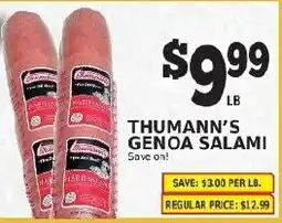 Fine Fare Thumann's Genoa Salami offer