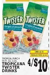 Fine Fare Tropicana Twister Drinks offer
