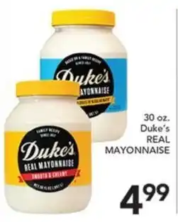 Pete's Fresh Market Duke's real mayonnaise offer