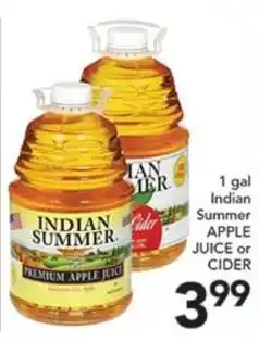 Pete's Fresh Market Indian Summer apple juice or cider offer
