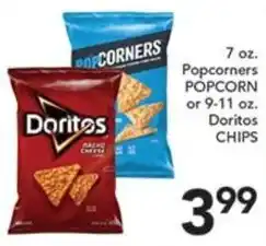 Pete's Fresh Market Doritos Popcorn or Doritos Chips offer