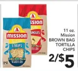 Pete's Fresh Market Mission brown bag tortilla chips offer