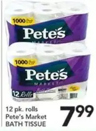 Pete's Fresh Market Pete's Market bath tissue offer