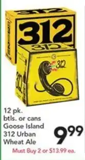 Pete's Fresh Market Goose Island 312 Urban Wheat Ale offer