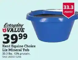 Rural King Kent Equine Choice Lix Mineral Tub offer