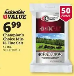 Rural King Champion's Choice Mix-N-Fine Salt offer