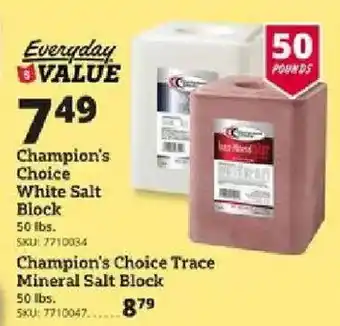 Rural King Champion's Choice White Salt Block offer